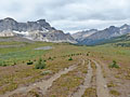 Looking back at Mosquito Lake