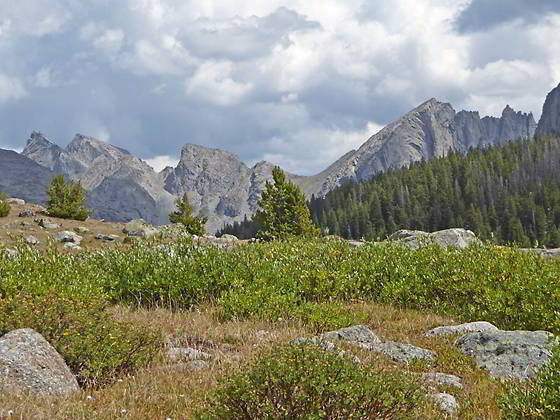 Backside of the Cirque from Washakie Creek 