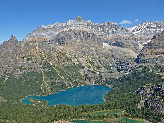 Lake Mary, Lake Ohara, Winwaxy Peak and Mount Huber 