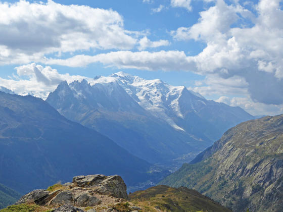 Looking toward Mont Blanc from Posettes 