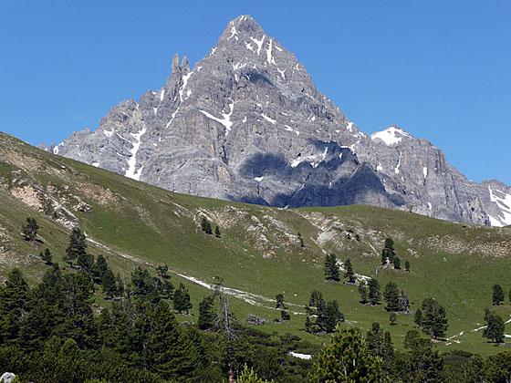 Close-up of Piz Plavna Dadaint 