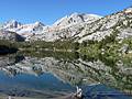 Beautiful reflections of the peaks in Long Lake