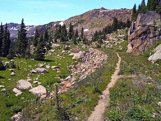 Pretty landscape around the old railroad bed 