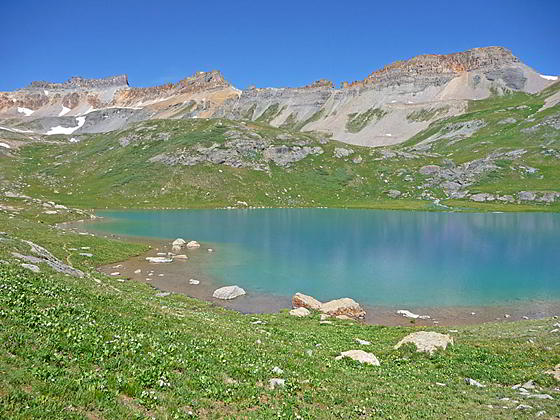 View of Pilot Knob and the ridge to the west of Ice Lake 