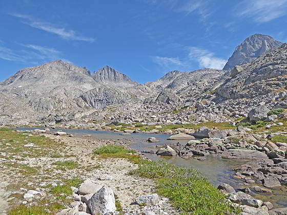 Travel along Fremont Creek below Upper Jean Lake